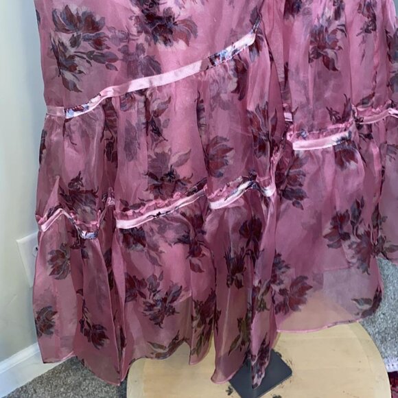 Cinq a Sept Alanna Floral Print Silk Halter Neck Dress - Picture 9 of 11